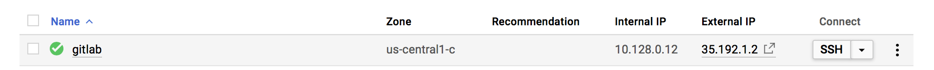 The instance was created successfully.