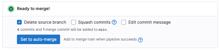 Auto-merge is ready